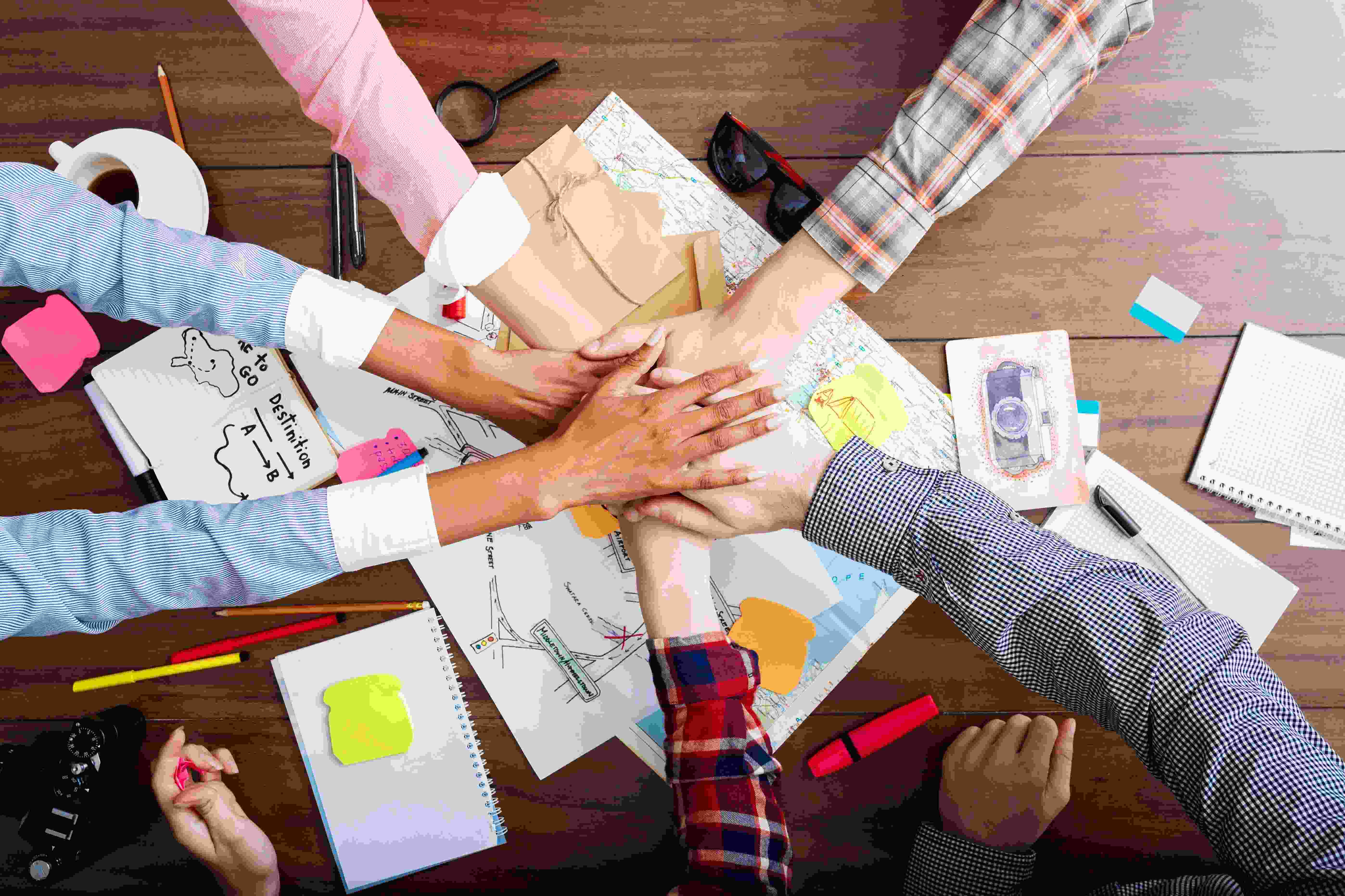 Professional business meeting and collaboration